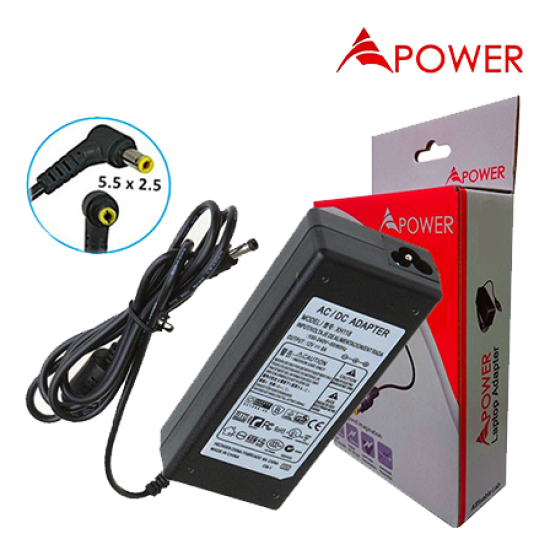 APower LCD Adapter Replacement For Acer 12V 5A (5.5x2.5) 60W AC501 AC711 AC915 AF705 AL511 AL532