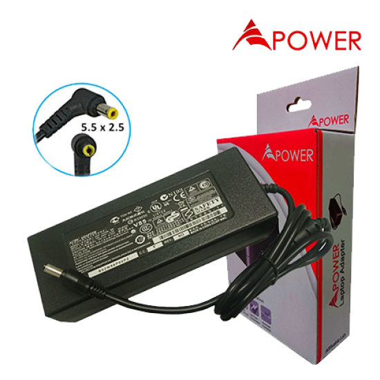 APower Laptop Slim Adapter Replacement For Fujitsu 19V 6.32A (5.5x2.5) 120W Lifebook N3000 N3010 
