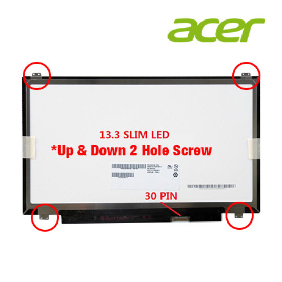 13.3" Slim LCD / LED (30pin) Compatible For Acer Aspire V13 V3-371 B133XTN01.6