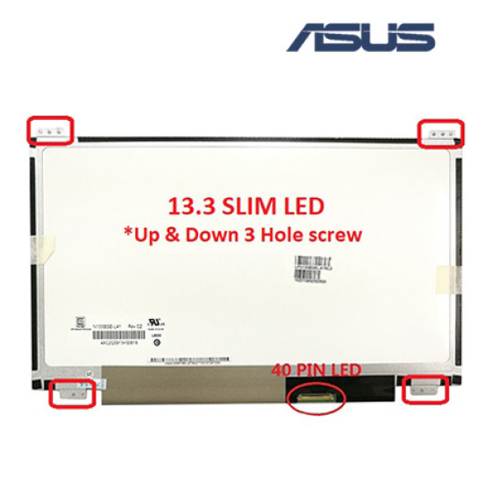 13.3" Slim LCD / LED (U/D -3) Compatible For Asus Vivobook S300CA S301 Q301 Q301LA