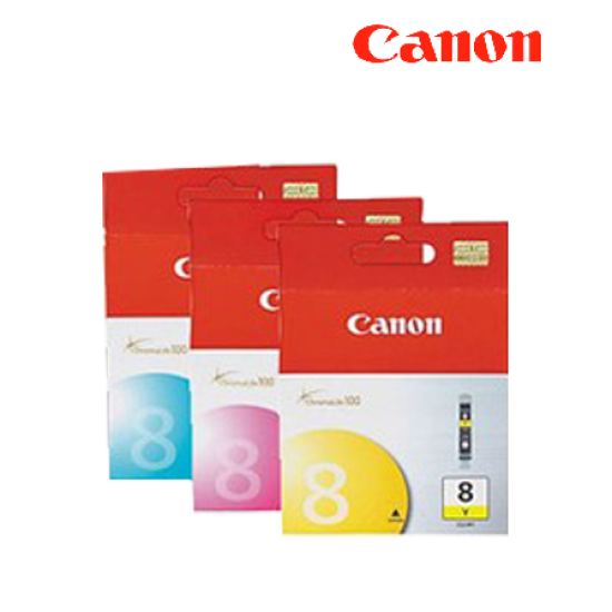 Canon CLI-8C, CLI-8M, CLI-8Y Color Ink Tank (13ml, For MP500, MP600, MX850, iP4300, Pro9000) Canon CLI-8C, CLI-8M, CLI-8Y Color Ink Tank (13ml, For MP500, MP600, MX850, iP4300, Pro9000)