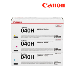 Canon 040H 0459C001AA, 0457C001AA, 0455C001AA Cartridge (For LBP712Cx)