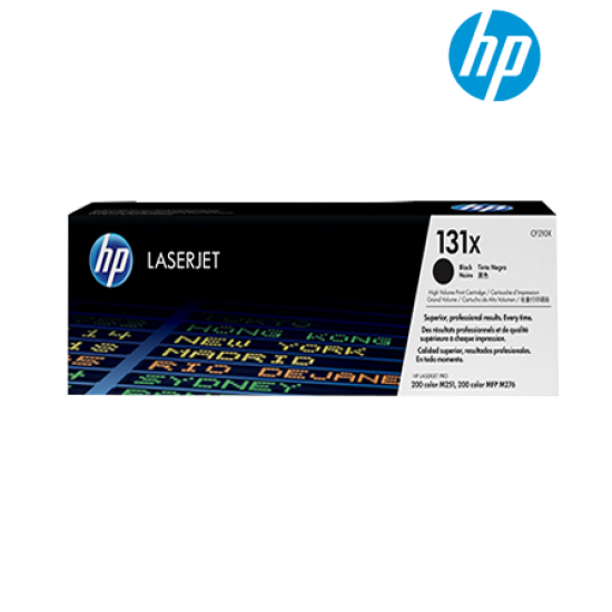 HP 131X High Yield Black Toner (CF210X) (2400 Pages, For CF144A, CF145A, CF146A) HP 131X High Yield Black Toner (CF210X) (2400 Pages, For CF144A, CF145A, CF146A)