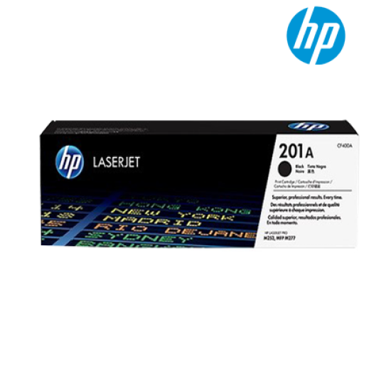 HP 201A Black LaserJet Toner Cartridge (CF400A, 1500pgs, For LaserJet M252dw, M252n, M277dw, M277n) HP 201A Black LaserJet Toner Cartridge (CF400A, 1500pgs, For LaserJet M252dw, M252n, M277dw, M277n)