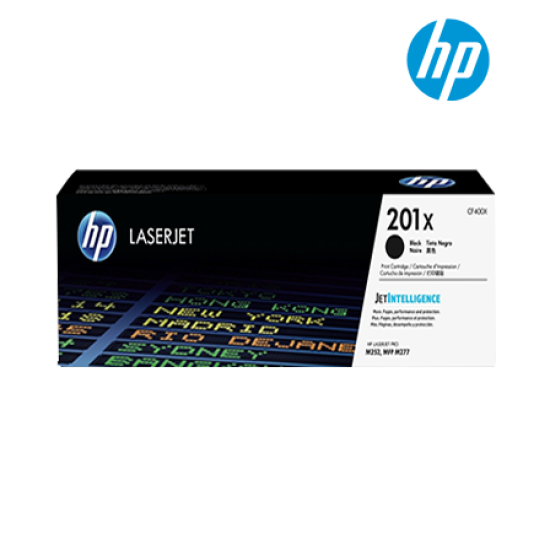 HP 201X High Yield Black LaserJet Toner (CF400X, 2800pgs, For LaserJet M252dw, M252n, M277dw, M277n)