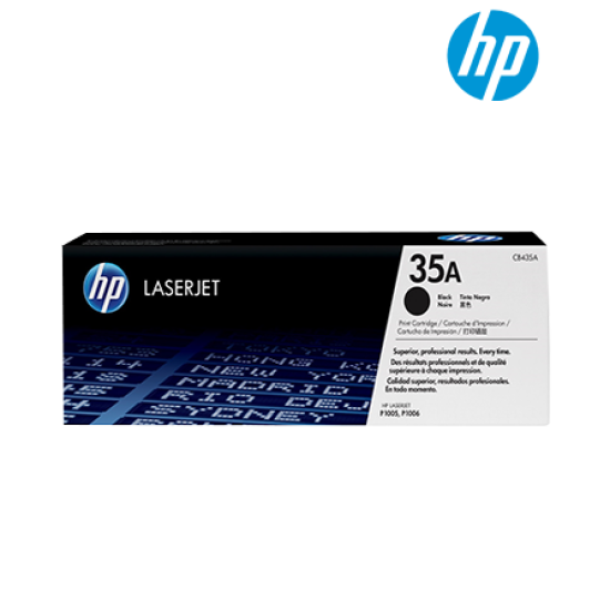 HP 35A Black Toner Cartridge (CB435A, 1,500 Pages, For P1005, P1006)