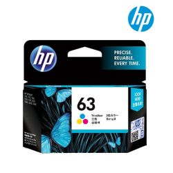 HP 63 Tri-Color Ink Cartridge (F6U61AA, 3.25pl, 6.8pl Ink Drop, Up to 165pgs, For DeskJet K7B87A, F5S41A)