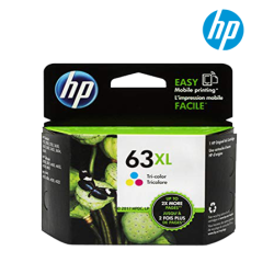 HP 63XL High Yield Tri-Color Ink Cartridge (F6U63AA, 3.25pl, 6.8pl Ink Drop, Up to 330pgs, For DeskJet K7B87A, F5S41A)