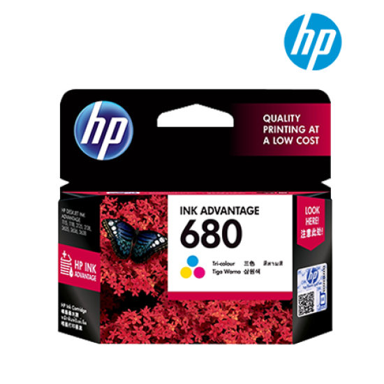 HP 680 Tri-Color Ink Advantage Cartridge (F6V26AA) (For DeskJet F5S29B, F5S44B) HP 680 Tri-Color Ink Advantage Cartridge (F6V26AA) (For DeskJet F5S29B, F5S44B)