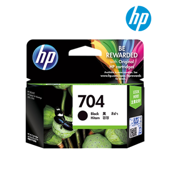 HP 704 Black Ink Advantage Cartridge (CN692AA) (480 Pages, For CQ751A, CQ750A)