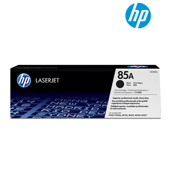 HP 85A Black Toner Cartridge (CE285A, 1,600 Pages, For P1100, M1130)