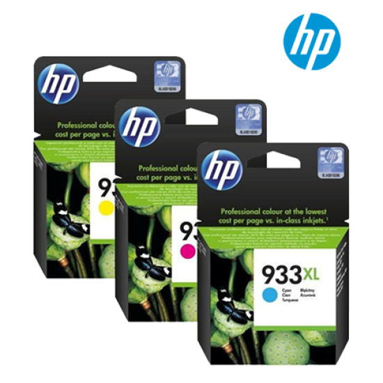 HP 933XL CN054AA(C), CN055AA(M), CN056AA(Y) High Yield Color Ink Cartridge (For CR769A, CR768A)