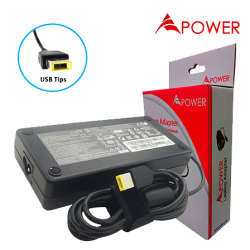 APower Laptop Adapter Replacement For Lenovo 20V 8.5A USB Tips IdeaPad 700-15ISK Y700-15ISK Y70-70