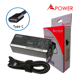 APower Laptop Adapter Replacement For Lenovo 20V 3.25A (Type C) ThinkPad 11E T470 X570 Yoga 720-13IKB