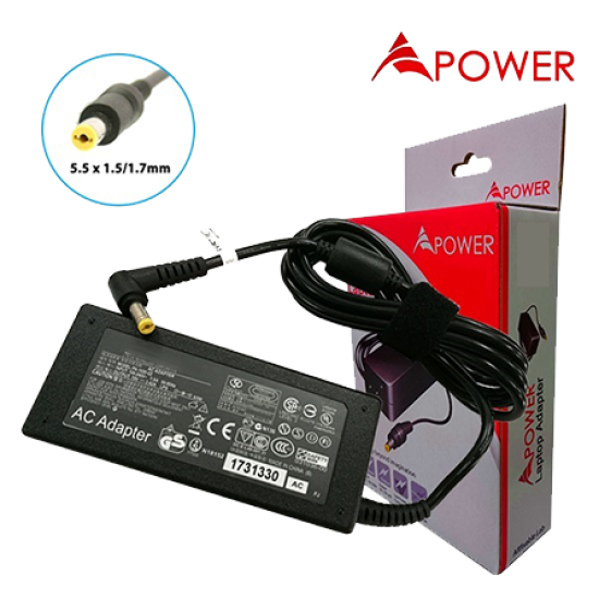 APower Laptop Adapter Replacement For Acer 19V 3.42A (5.5x1.5/1.7) 65W Aspire 4741 E1-421 E5-422 