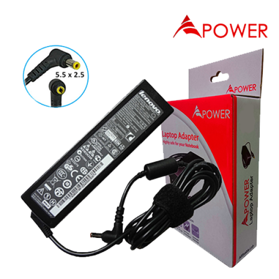 APower Laptop Adapter Replacement For Lenovo 20V 3.25A (5.5x2.5) 65W Essential B470 G470 IdeaPad B450 