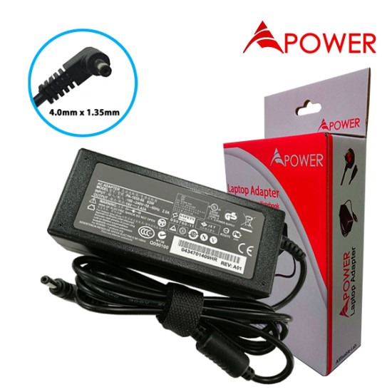 APower Laptop Adapter Replacement For Asus 19V 3.42A (4.0x1.35) 65W Zenbook UX42A UX42VS UX50 