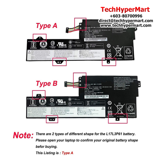 Lenovo Ideapad 320S-13IKB Yoga 720-12IKB L17C3P61 L17M3P61 Laptop Replacement Battery Puchong Ready Stock Lenovo Ideapad 320S-13IKB Yoga 720-12IKB L17C3P61 L17M3P61 Laptop Replacement Battery Puchong Ready Stock