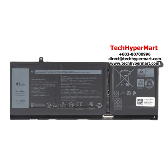 Dell Latitude 3320 3420 3520 Inspiron 15-3515 15-3511 15-3520 15-5410 G91J0 MGCM5 41Wh Laptop Replacement Battery