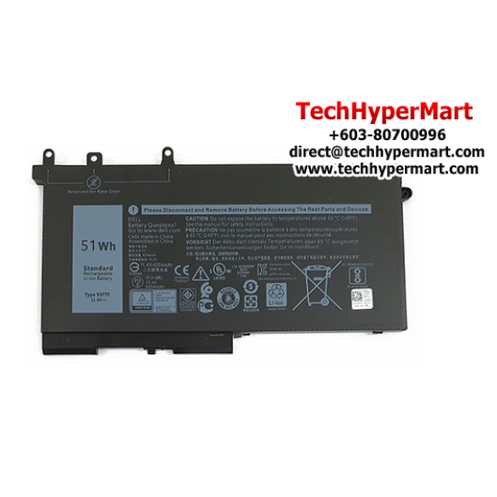 Dell Latitude 5280 5290 5480 5490 Precision M3520 M3530 93FTF 51Wh Laptop Replacement Battery Dell Latitude 5280 5290 5480 5490 Precision M3520 M3530 93FTF 51Wh Laptop Replacement Battery