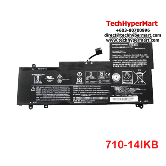 Lenovo Yoga 710-15ISK 710-14ISK 710-15IKB L15L4PC2 L15M4PC2 Laptop Battery Replacement Puchong Ready Stock