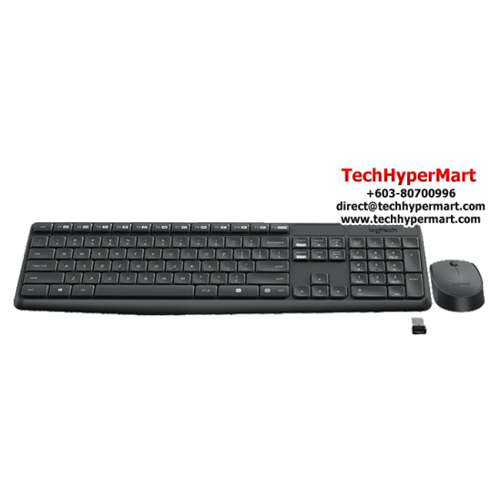 Logitech MK235 Wireless Keyboard and Mouse (Familiar keyboard layout)