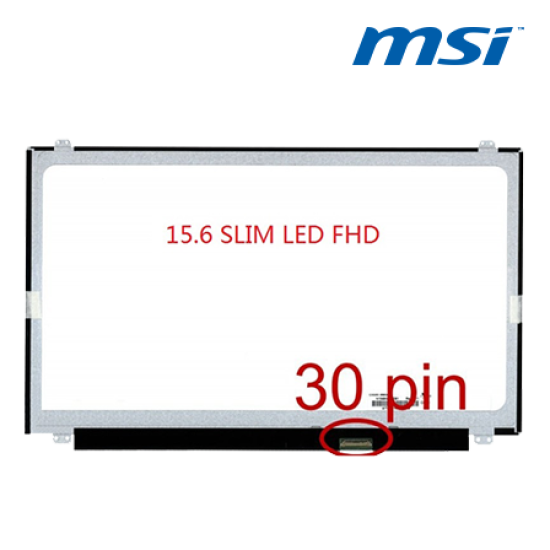 15.6" Slim LCD / LED (30pin) Full HD Compatible For MSI GP60 2QE GP62 2QE GP62 6QE GS60 15.6" Slim LCD / LED (30pin) Full HD Compatible For MSI GP60 2QE GP62 2QE GP62 6QE GS60