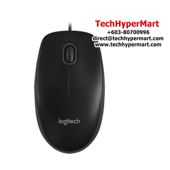 Logitech B100 USB Mouse (800 dpi, 3 buttons, Optical tracking, Smooth Operator)