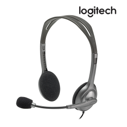 Logitech H110 Stereo Headset (Flexible, Rotating, Full Stereo, 3.5mm Dual Plug)