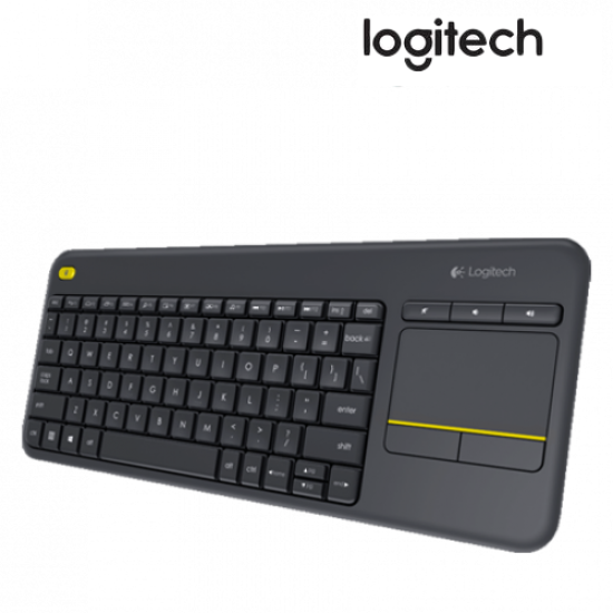 Logitech K400 Plus Wireless Touch Keyboard (For PC connected TVs, 10-meter wireless range)