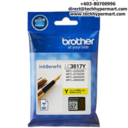 Brother LC3617C Ink Cartridge (Original Cartridge, 550 Yield, For MFC-J2330, MFC-J2730, MFC-J3530, MFC-J3930)