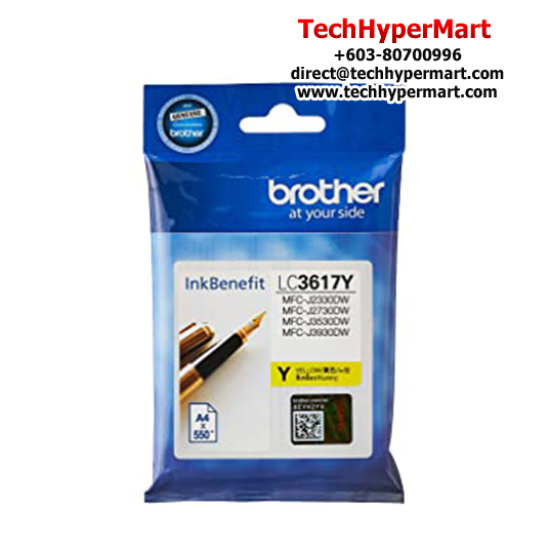 Brother LC3617C Ink Cartridge (Original Cartridge, 550 Yield, For MFC-J2330, MFC-J2730, MFC-J3530, MFC-J3930)