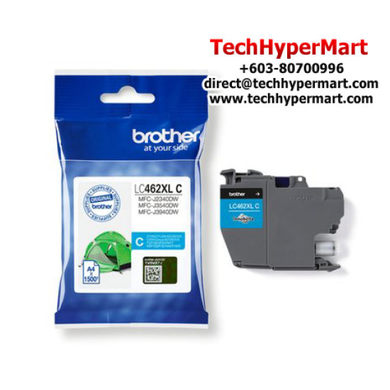 Brother LC462XLC Ink Cartridge (Original Cartridge, 1500 Yield, For MFC-J2340DW, MFC-J2740DW, MFC-J3540DW, MFC-J3940DW) Brother LC462XLC Ink Cartridge (Original Cartridge, 1500 Yield, For MFC-J2340DW, MFC-J2740DW, MFC-J3540DW, MFC-J3940DW)