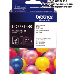 Brother LC77XLBK Black Ink Cartridge (Original Cartridge, 2400 Yield, For MFC-J430W, MFC-J625DW, MFC-J825DW)