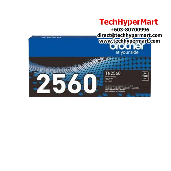 Brother TN-2560 Ink Cartridge (Original Cartridge, 1200 Yield, For HL-L2460DN / HL-L2460DW / DCP-L2640DW / MFC-L2805DW / MFC-L2885DW)