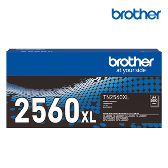 Brother TN-2560XL Ink Cartridge (Original Cartridge, 3000 Yield, For HL-L2460DN / HL-L2460DW / DCP-L2640DW /MFC-L2885DW)