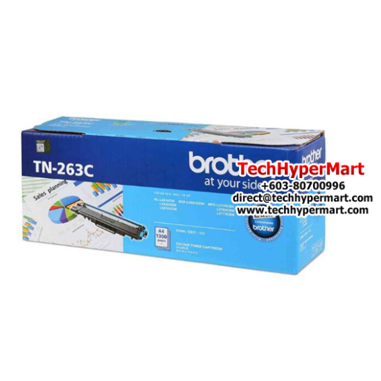 Brother TN-263C, TN-263M, TN-263Y Color Toner (Up to 1,300 pages, For HL-L3230CDN, DCP-L3551CDW)
