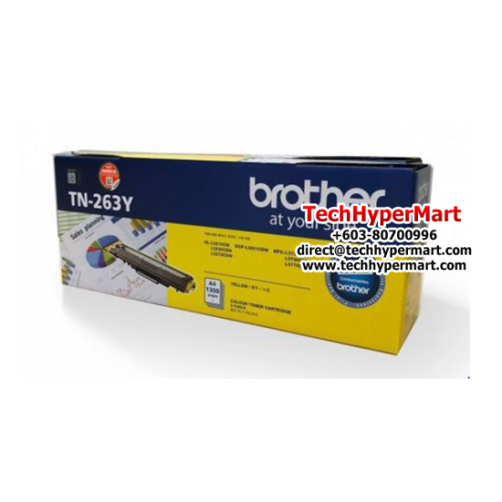 Brother TN-263C, TN-263M, TN-263Y Color Toner (Up to 1,300 pages, For HL-L3230CDN, DCP-L3551CDW)