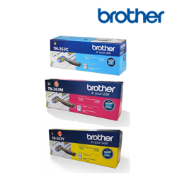 Brother TN-263C, TN-263M, TN-263Y Color Toner (Up to 1,300 pages, For HL-L3230CDN, DCP-L3551CDW)