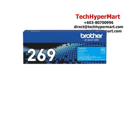 Brother TN-269C Ink Cartridge (Original Cartridge, 1500 Yield, For HLL3280CDW/DCPL3560CDW/MFCL3760CDW/MFCL8390CDW)