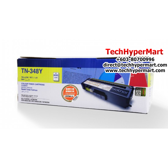 Brother TN-348C Ink Cartridge (Original Cartridge, 6000 Yield, For HL-4150CDN, HL-4570CDW, MFC9970CDW)