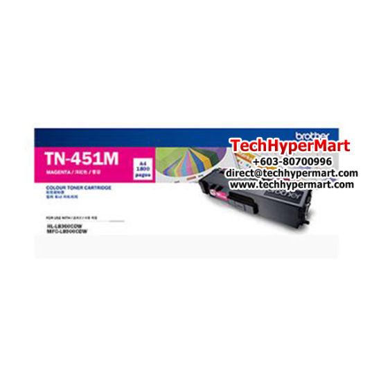 Brother TN-451C, TN-451M, TN-451Y Color (Up to 1,800 pages, For HL-L8260CDN, HL-L8360CDW) Brother TN-451C, TN-451M, TN-451Y Color (Up to 1,800 pages, For HL-L8260CDN, HL-L8360CDW)