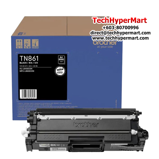 Brother TN861BK Ink Cartridge (Original Cartridge, 9000 Yield, For MFCL9630CDN) Brother TN861BK Ink Cartridge (Original Cartridge, 9000 Yield, For MFCL9630CDN)