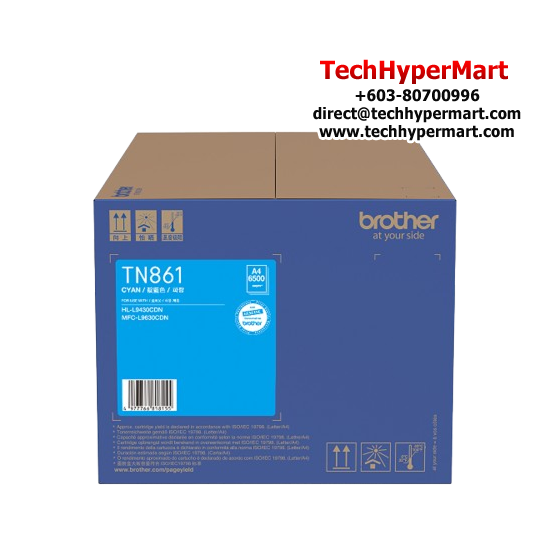 Brother TN861C Ink Cartridge (Original Cartridge, 9000 Yield, For MFCL9630CDN) Brother TN861C Ink Cartridge (Original Cartridge, 9000 Yield, For MFCL9630CDN)