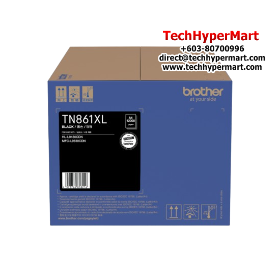 Brother TN861XLBK Ink Cartridge (Original Cartridge, 12000 Yield, For MFCL9630CDN) Brother TN861XLBK Ink Cartridge (Original Cartridge, 12000 Yield, For MFCL9630CDN)