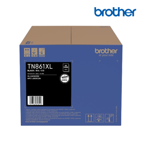 Brother TN861XLBK Ink Cartridge (Original Cartridge, 12000 Yield, For MFCL9630CDN) Brother TN861XLBK Ink Cartridge (Original Cartridge, 12000 Yield, For MFCL9630CDN)
