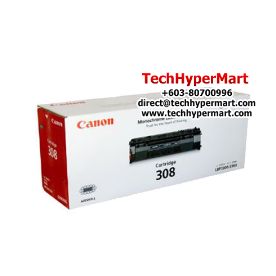 Canon CART 308 0266B003AA Toner Cartridge (2,500 Pages Yield, For LBP-3300 / LBP-3360 Printer) Canon CART 308 0266B003AA Toner Cartridge (2,500 Pages Yield, For LBP-3300 / LBP-3360 Printer)