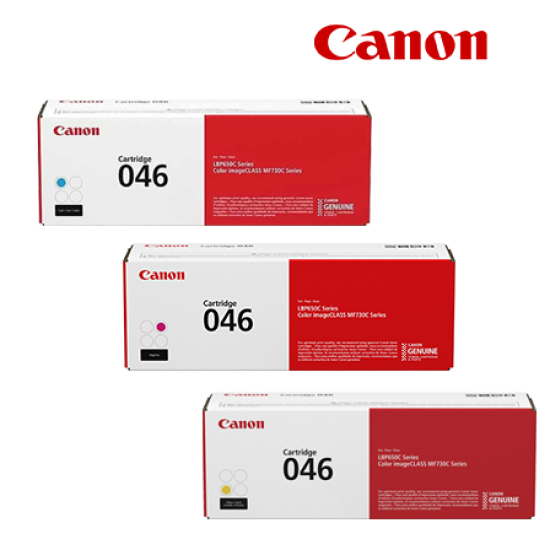 Canon Cartridge 046 Yellow, Magenta, Cyan Toner (2,300 Pages Yield, For imageCLASS MF735Cx) Canon Cartridge 046 Yellow, Magenta, Cyan Toner (2,300 Pages Yield, For imageCLASS MF735Cx)