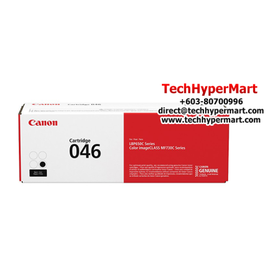 Canon Cartridge 046 (1250C003AA) Black Toner (2,200 Pages Yield, For LBP654Cx Printer) Canon Cartridge 046 (1250C003AA) Black Toner (2,200 Pages Yield, For LBP654Cx Printer)