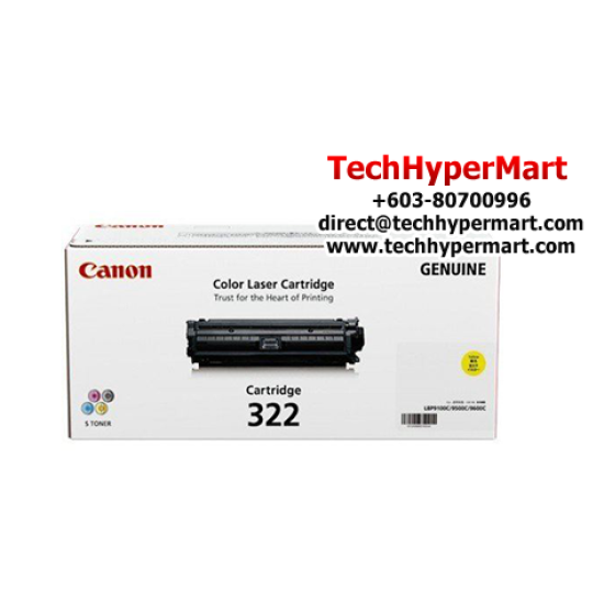 Canon Cartridge 322 Yellow, Magenta, Cyan Toner (7,500 Pages Yield, For LBP-9100Cdn Printer) Canon Cartridge 322 Yellow, Magenta, Cyan Toner (7,500 Pages Yield, For LBP-9100Cdn Printer)